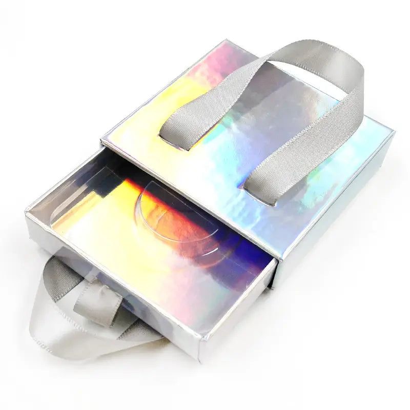 Black Pink Drawer Square Lash Boxes With Ribbon Custom Pink Luxury Lash Packaging With Ribbons