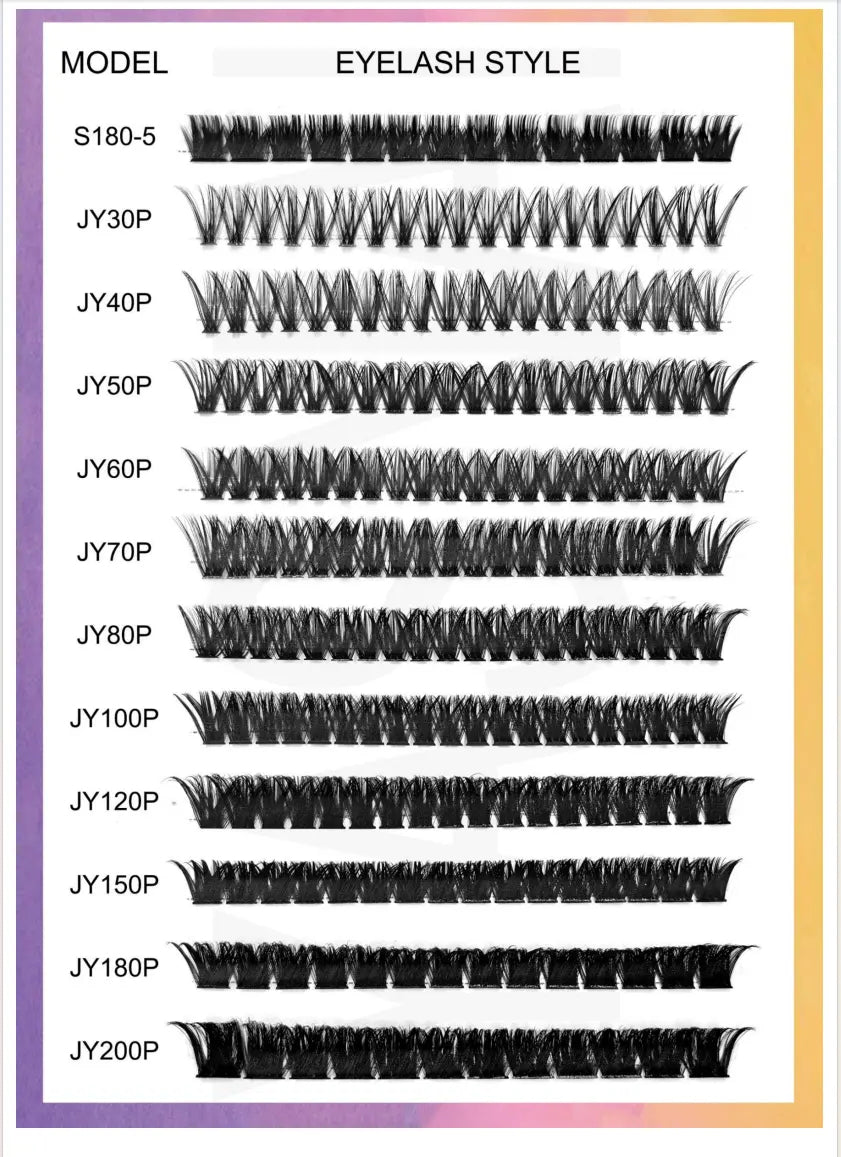 Reusable Strong Self Adhesive Clusters Eyelashes Natural Wispy Pre Glued Lash Clusters No Glue Needed Press on Lashes
