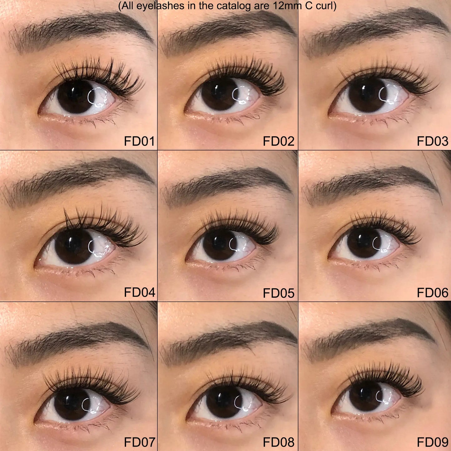 Popular Handmade CC/DD for Segmented Ribbon Strip Lash Extensions Kit with Korea PBT Fiber Natural Long Thick for Home DIY