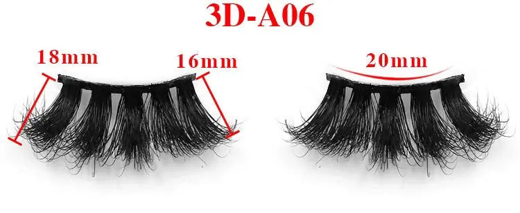 New Style Handmade Thick Real Black Half Mink Lashes Strip Lash Lightweight Natural Glamorous Half Band Eyelashes 25mm 3D Effect