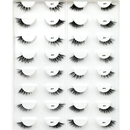 Faux Mink Cat Eye Half Lashes 25mm 10 Pairs Wispy Soft
