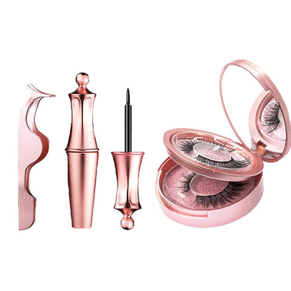 Make up 5D Posticos Kit Cilios Magnetic Liquid Eyeliner Magnetic Eyelashes Tray Set Vendor