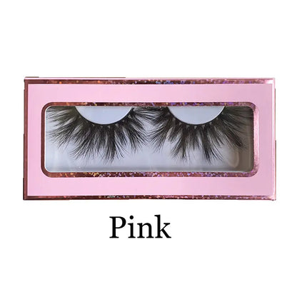 Free Shipping Beautiful False Mink Lashes Paper Box Black Cotton Band 3D Effect False Eyelashes NO Kink Natural Winged 25mm