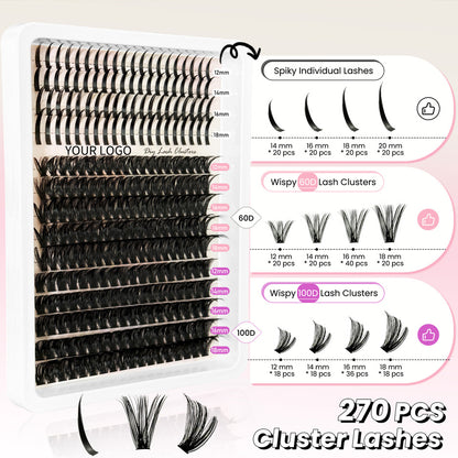 Spikes+ 60D + 100D Cluster Lashes