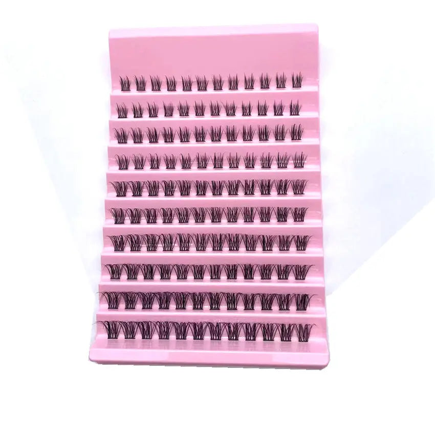 DIY Lash Extension Clusters Fan Eyelashes Packaging Pre-Cut Segmented Eyelashes 8-16mm Fluffy Lash Clusters.