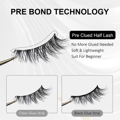 New Hot Selling- Pre Glued Half Lash, 3D Cat Eye