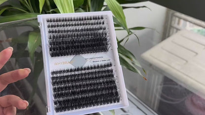 Dark Matte Wet Lash Cluster Fluffy  Lashe