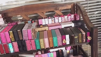 Circular Boxes Metal Crystal Lash Boxes Package