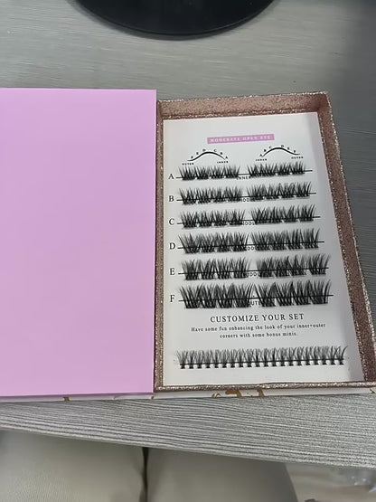DIY Cluster 3D Soft Cluster Lashes Extensions Kit Segment Eyelash Extension Set