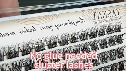 Press On Cluster Lash No Glue Needed Diy Lash