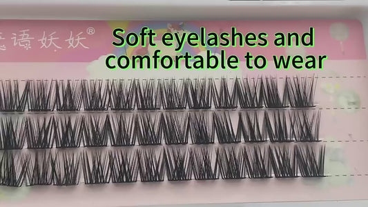 L-shaped Pre Cut Lashes Self Adhesive Lash Segments Long Lasting