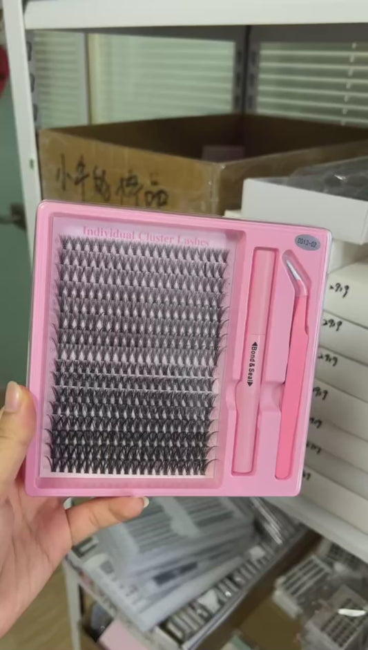 40D 60D 80D Cheap Cluster Lashes with Glue 12 14 16 Waterproof Strong Hold DIY Lash Cluster Manufacturers