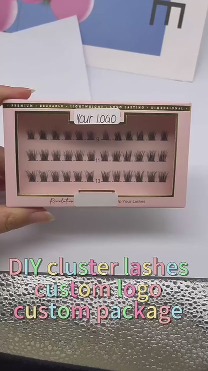custom lash cluster kit diy Segmented eyelashes