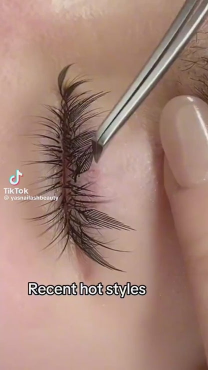 3d Printing DIY Lash Premade Spikes Lash Tray 16mm Premade Spike Lashes Extensions