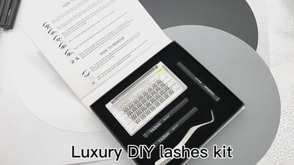 Fan Cluster Eyelashes DIY Lash Extension Kit Pre Cut Eyelash