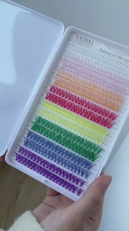 Soft Colored 14-16mm Mixed 8 Colors  colored lashes