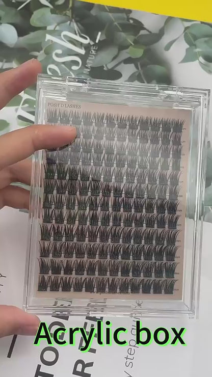 Acrylic Box No Glue Magic Self-Adhesive Eyelashes Extension Wear For About 7 Days